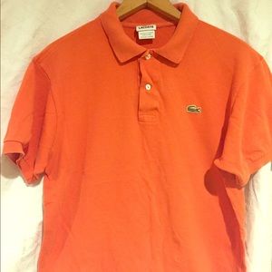 Polo Lacoste orange shirt